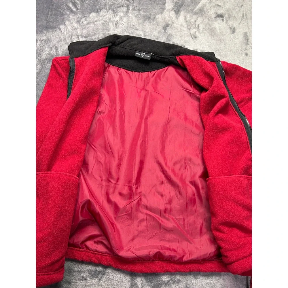 Princess Cruises‎ South America Fleece Jacket Red Full Zip Penguin Embroidered M